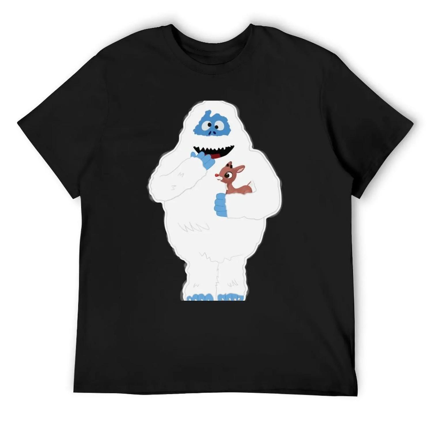 Classic Christmas Abominable Snowman with Rudolph _ GraphicLoveShop T-Shirt blue archive quick-drying heavyweights shirts men S