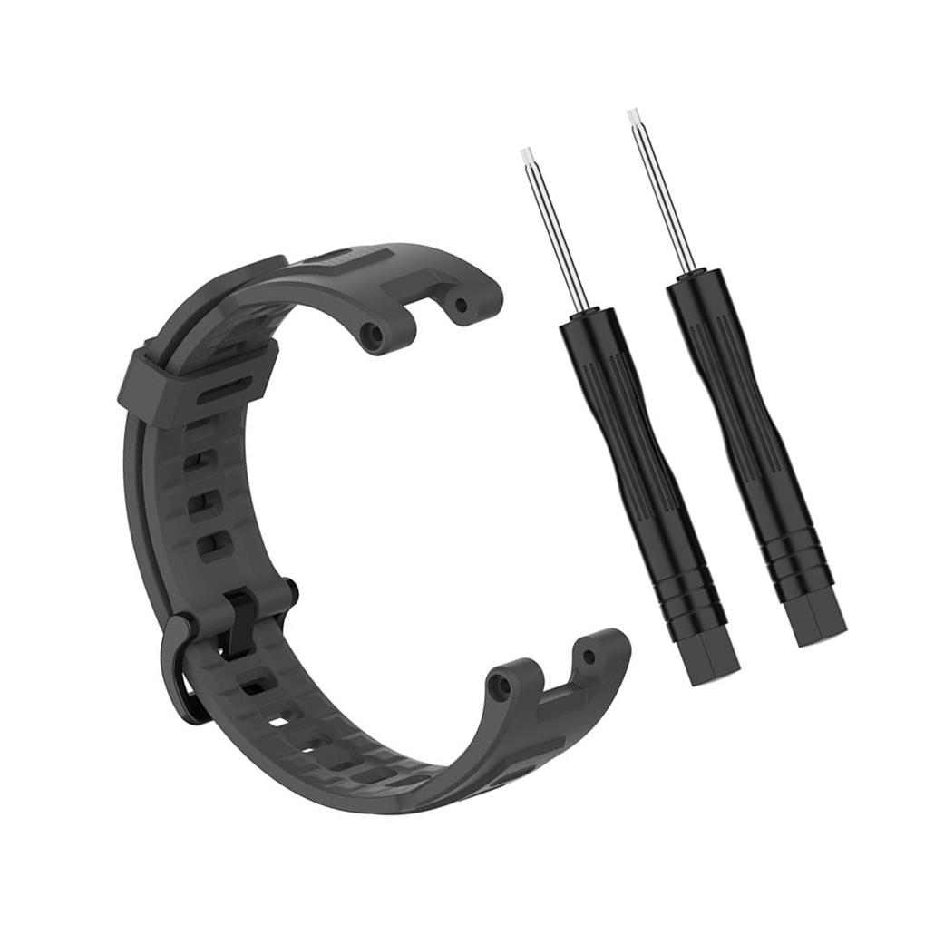 

Силиконовый сменный ремешок Прочный ремешок для смарт-часов Мягкие ремешки на запястье Изысканный дышащий ремешок для часов Инструменты для установки Ремешок для часов dark gray