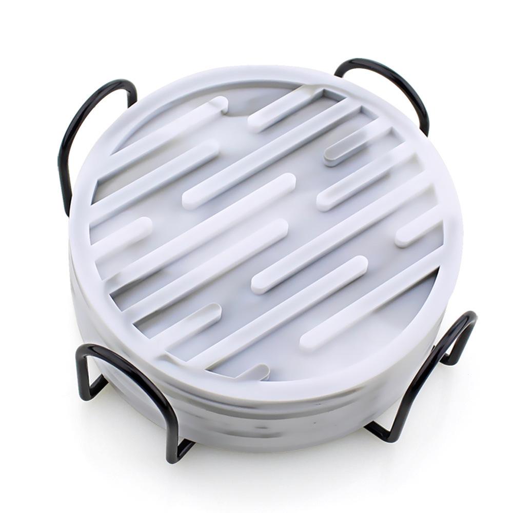 Round Silicone Coaster Set - 10cm Heat Insulation Pads for Tea and Coffee Cups