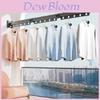 Modern Aluminum Alloy Wallmounted Folding Clothes Drying Rack With Extendable Rod For Indoor And Balcony Use