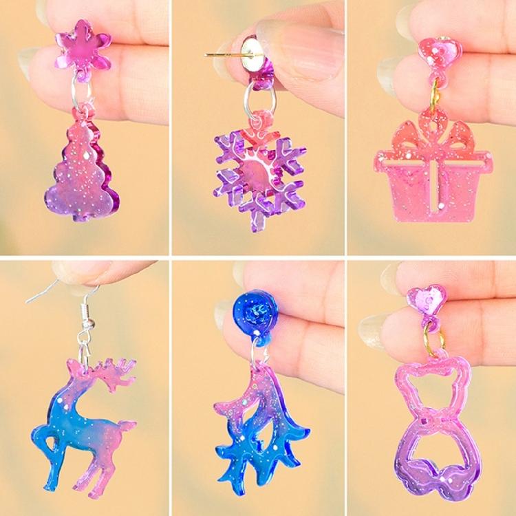 Seasonal Earring Creation Silicone Molds Handcraft Silicone Molds for Christmas Earrings Portable DIY Ear Jewelry Tools