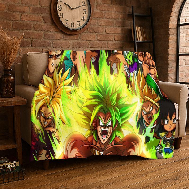 Retro Anime D-Dragon Ball Cartoon Game Soft Flannel Throw Blanket,Cozy Blanket for Bed,Couch,Sofa,Bedroom,Living Room,Travel,kid