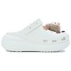 Crocs Crush Clog Cartoon Bear STAR Casual Fashion Clogs Unisex White