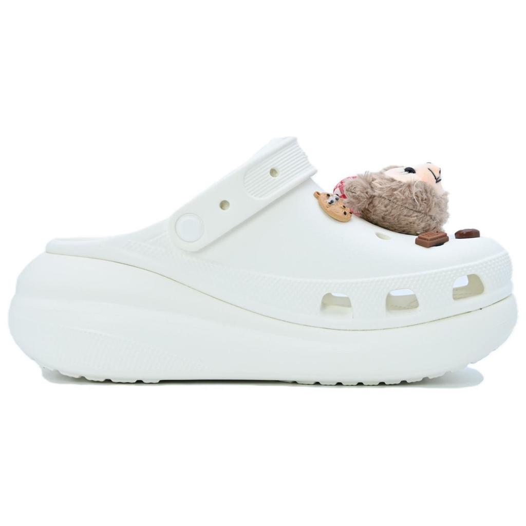Crocs Crush Clog Cartoon Bear STAR Casual Fashion Clogs Unisex White