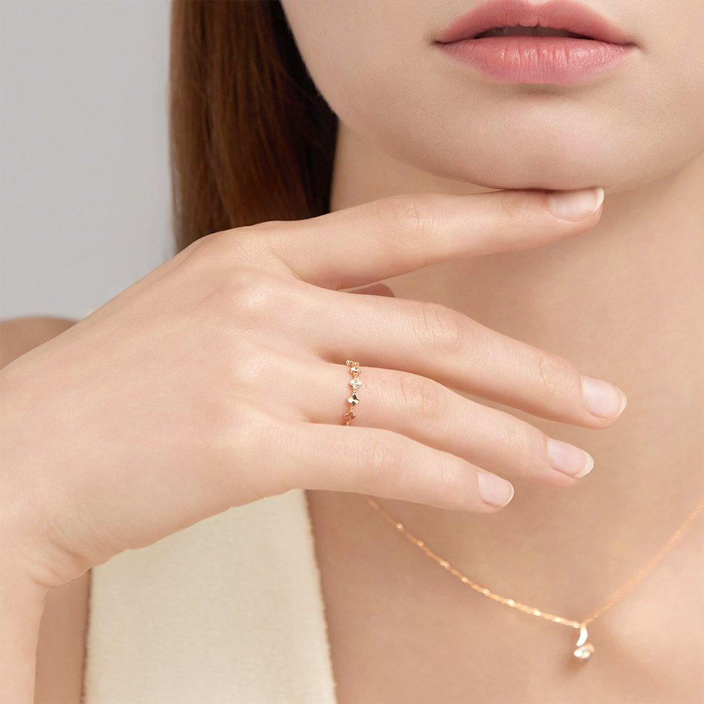 14K Gerin Clover Cutting Ring