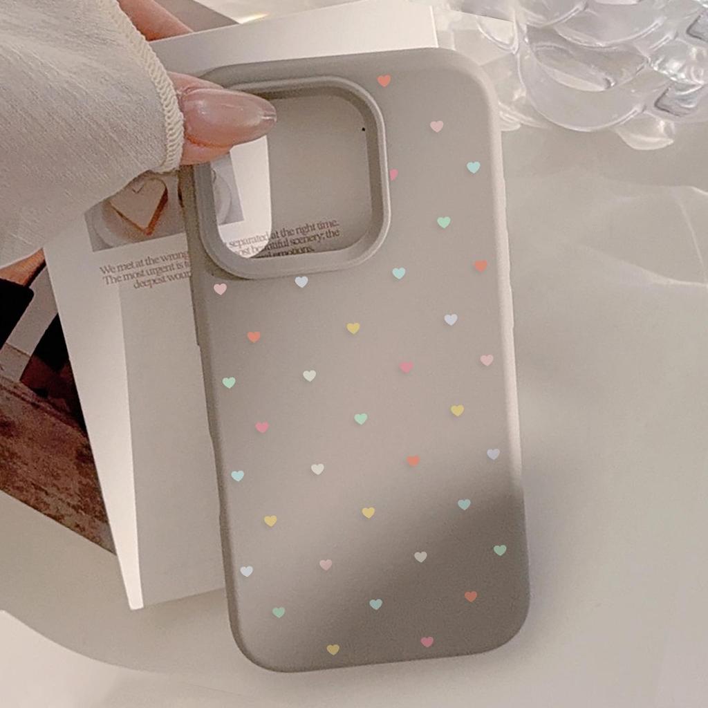 Colorful small heart-shaped phone case suitable for Apple phones