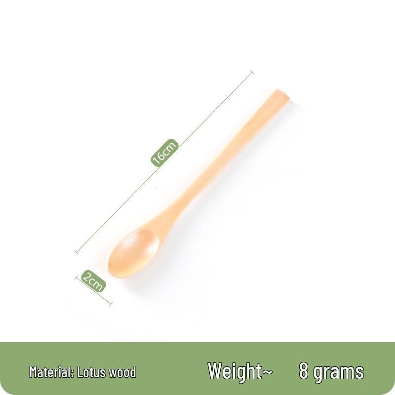 Long Handle Wooden Spoon - Japanese Korean Style for Seasoning, Honey, Stirring, and Coffee - Thin Handle Tableware.