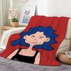 Art Illustration P-Pop Art Character Throw Lightweight 240G Flannel Blanket Soft Skin-Friendly For Summer Cooling