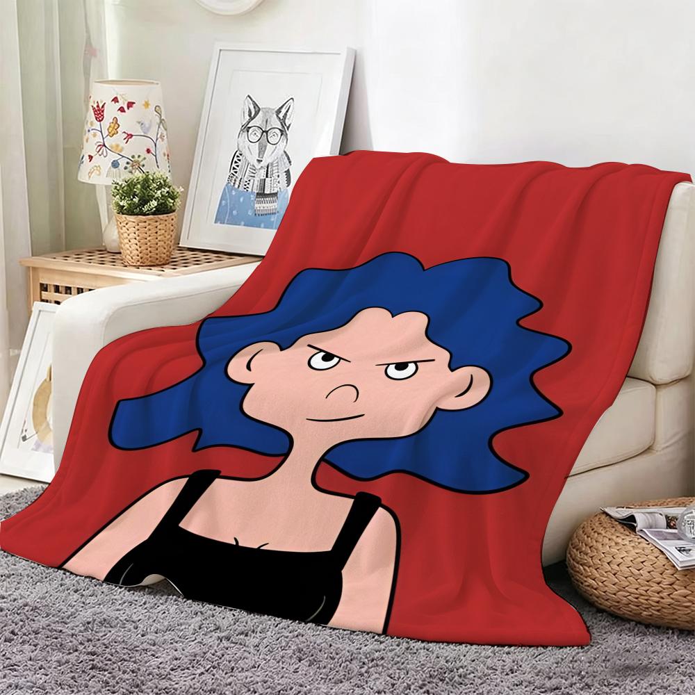 Art Illustration P-Pop Art Character Throw Lightweight 240G Flannel Blanket Soft Skin-Friendly For Summer Cooling