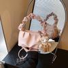 Popular bags women's new trendy fashion pleated handbags, high-quality textured shoulder messenger bags