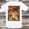 230 Gsm 100% Cotone I Predatori dell'Arca Perduta Indiana Jones Film Maglietta Film Vintage Retro Cool Regalo Uomo Donna Unisex Cartone Animato Anime Top Tee B555