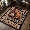 1Pc Pit Bull Print Rug - Computer Chair Area Rug Home Decoration Carpet For Living Room Bedroom Flooring Mat
