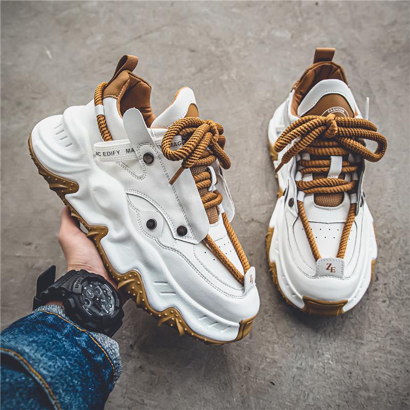 

Men s shoes autumn and winter trendy brand sports and leisure youth niche design to increase the height of students Xiaobai dad trendy shoes 44