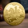Dekoracja Monety 2026 Zodiak Koń Kolorowy Medal Pamiątkowy Rok Konia Urodziny Mały Prezent Rzemiosło Metalowe Pamiątka z Wydarzenia