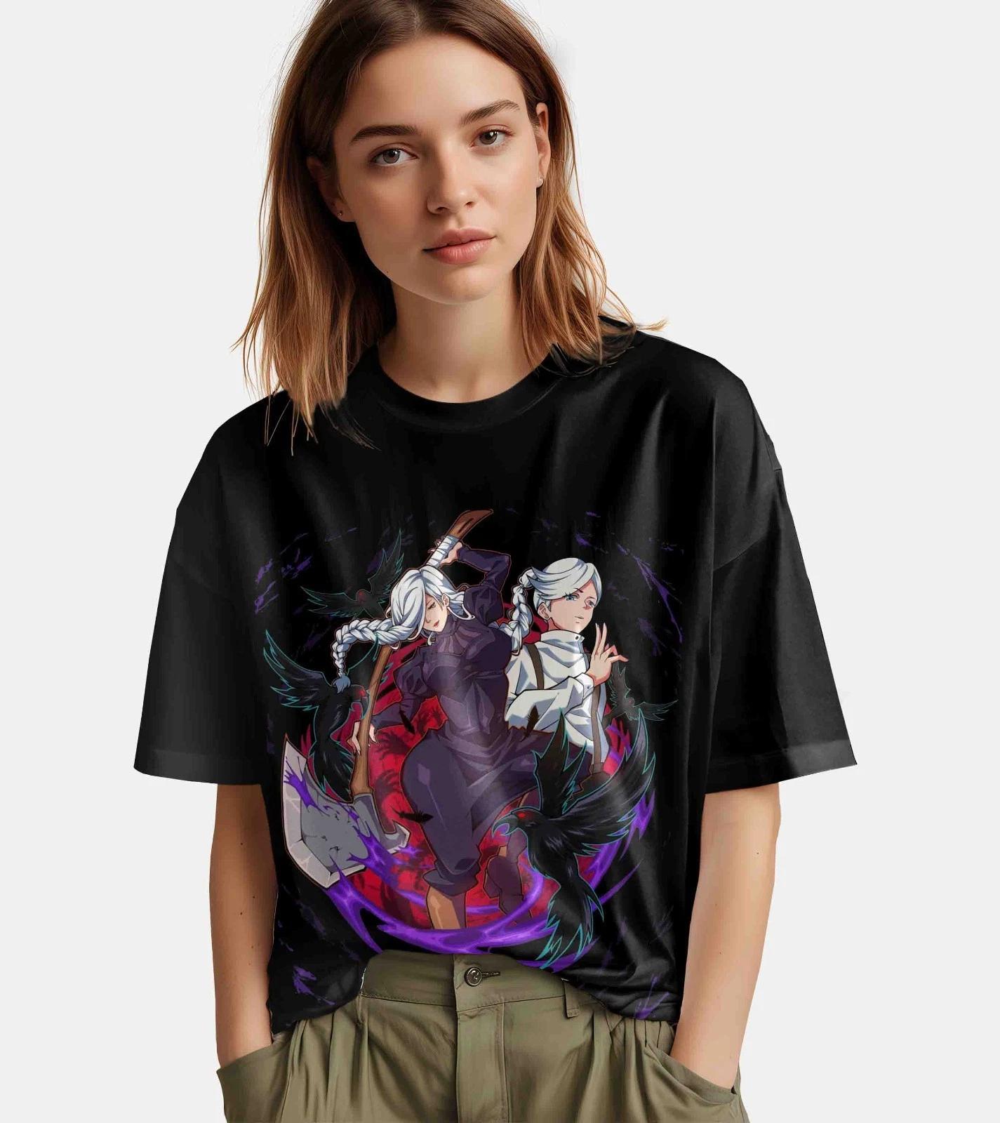 

2026 Summer Jujutsu Kaisen Anime Mei MeiKinji Hakari Printed Loose Shortsleeved Pure Cotton Childrens Tshirt Tide Unisex Y2k 4XL