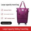 Extra-Large Expandable Travel Duffel with Wheels: Wet/Dry Separation, Lightweight & Practical for Prenatal Storage & Business Trips.