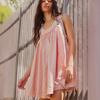 Summer New Women's Casual Loose Fashion Solid Color Off-Shoulder Ruffled Strap Dress