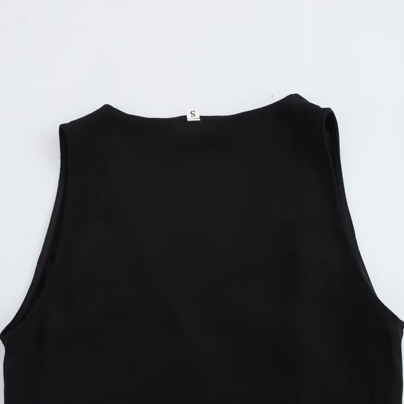 Kaslead New Arrival Women's Clothing Fashion Style Fashion Minimalist with Leather Belt Sleeveless Jumpsuit