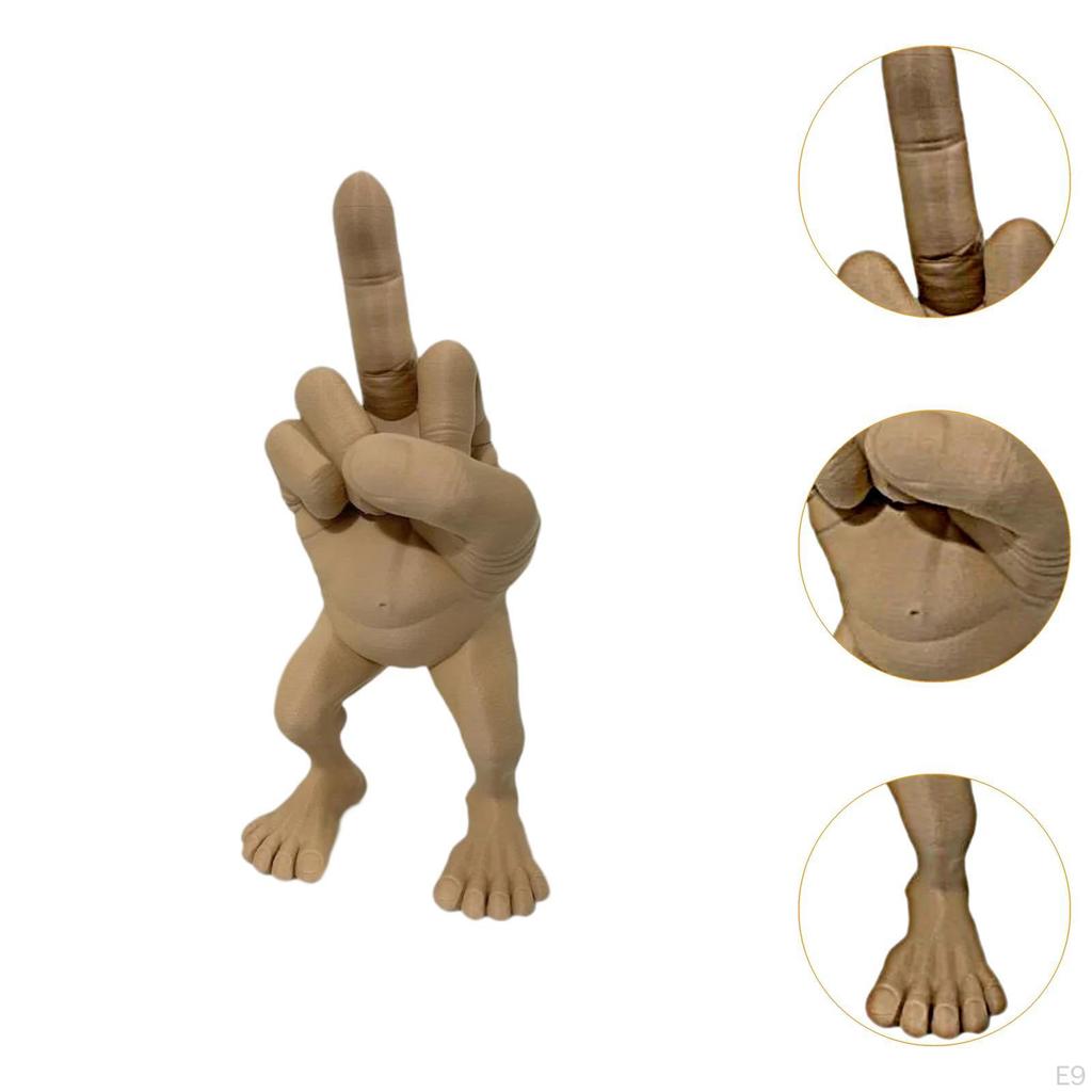 Hand Gesture People Statue Desktop Resin Figurine for Hotel and Living Room Dorm blue