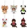Monchhichi Plush Doll Keychain Monchiki Pendant Birthday Gift Cute Monkiki Hanging Ornament Charms Car Keyring Collection Monchhichi