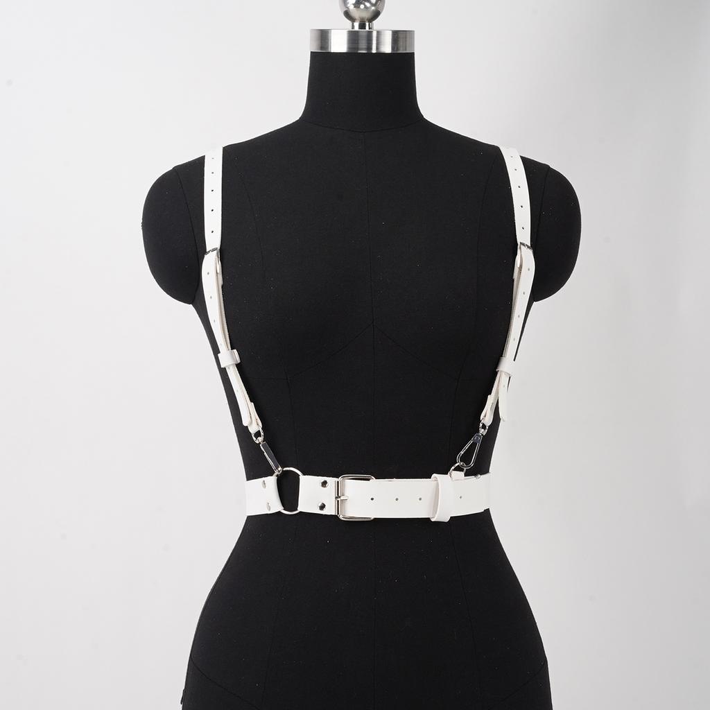 Women Fashion Corset Pu Leather Harness Corsets Waist Belt Decorative Harness Straps Clothing Accessories Suspenders for Women