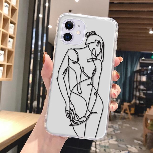 Iphone 14 Pro Max için Iphone 11 kılıfı Iphone 13 12 11 Pro Max Xr 8 14 Plus Xs Max Se 2022 12 13 Mini Yumuşak Silikon Kapak