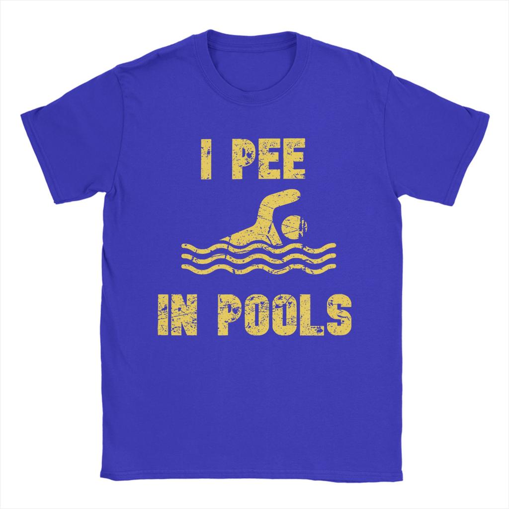 Ich Pisse in Pools Lustiges Urlaubs T-Shirt Sommer Baumwoll-T-Shirts Für Männer Mode Benutzerdefiniertes Logo T-Shirt Kurzärmelige Vintage Oberteile