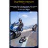 Q58-MAX Motorcycle Helmet Bluetooth Headset Intercom LED Lighting Dual 500M IP65 Rateddeep Waterproof Stereo FM Radio Interphone