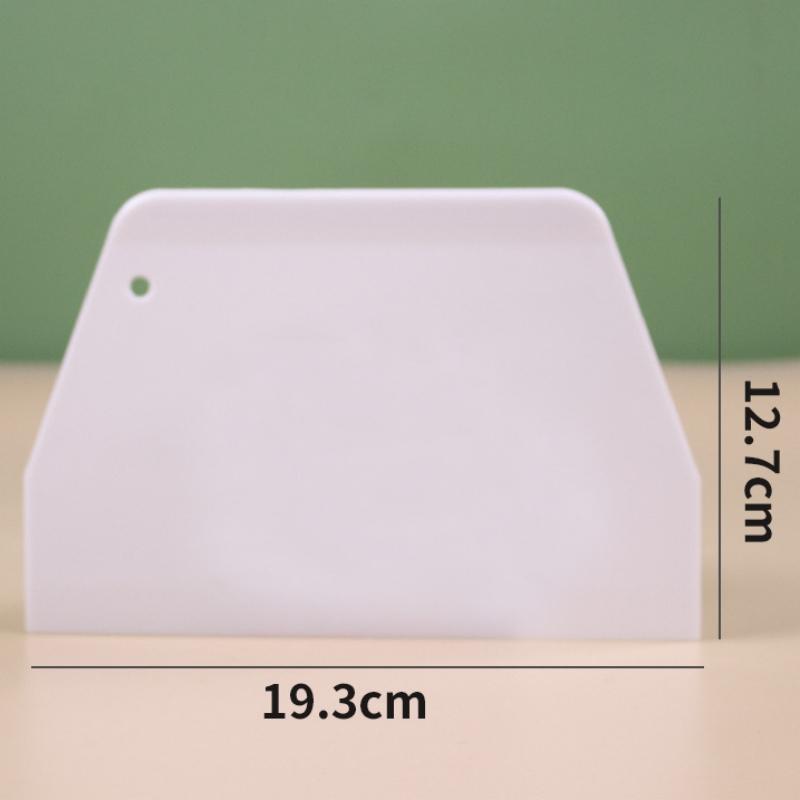 Aomily Langlebiger Trapezoid Schaber Spachtel für Fondant Kuchen Teig Pizza Küche Multifunktions Kunststoff Werkzeug L/S