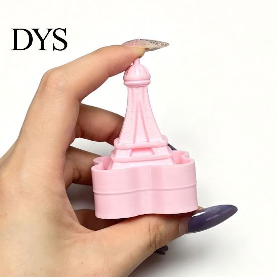 Anxiety Relief Gadgets Iron Tower Shape Clicker, Stress Desktop Ornament, 3D Macaron Colored Ornaments Printed Portable Fidget Toy, for Office