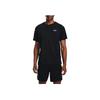 Under Armour Casual Crew Neck Breathable Letter Print American Vintage Sports T-Shirt Men Tops Black 1361469-001