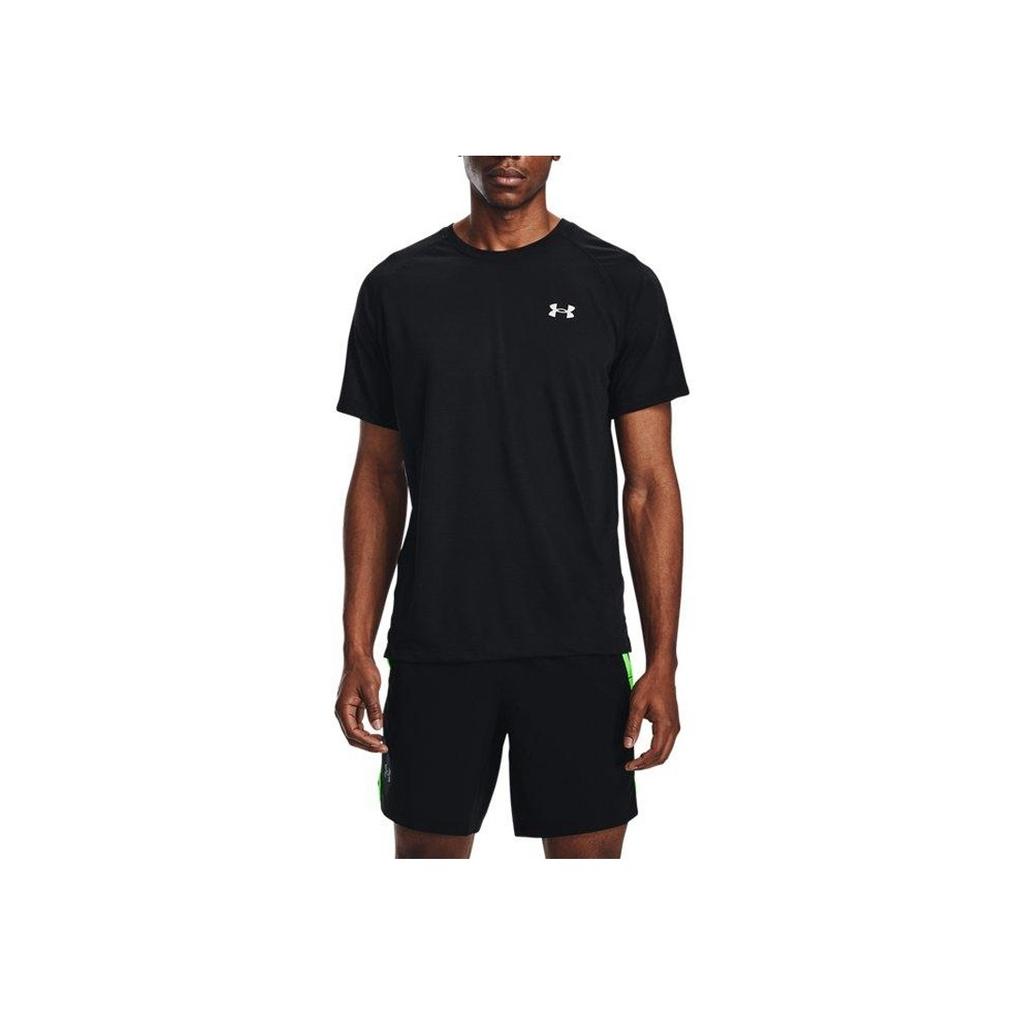 Under Armour Casual Crew Neck Breathable Letter Print American Vintage Sports T-Shirt Men Tops Black 1361469-001