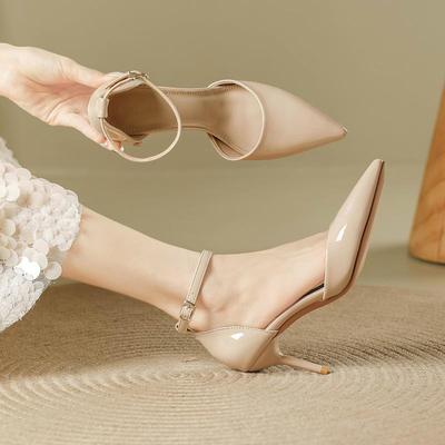 X125 2024 High Heels mit einem Riemen und spitzer Spitze für Damen