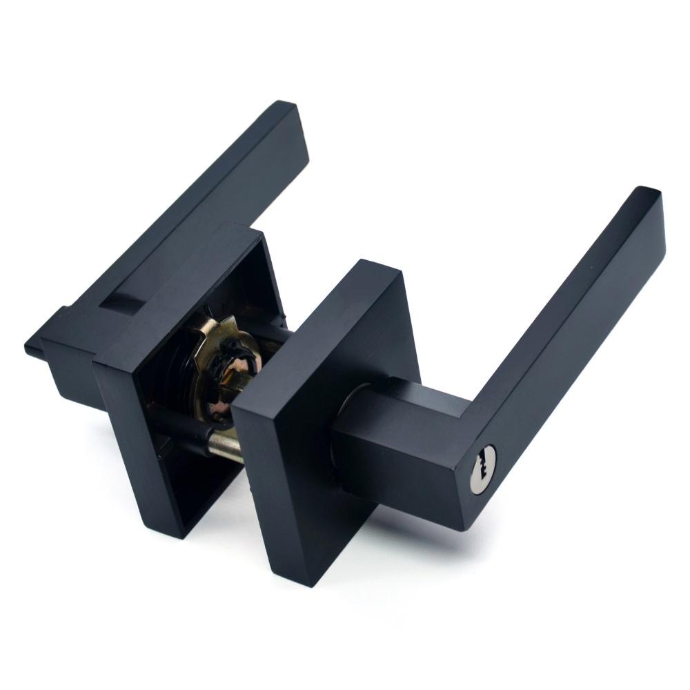 Us Standard 3-Point Lock Door Handle Set Heavy Duty Minimalist Aluminum Alloy Privacy Door Keys and Handles Internal Door Lock