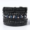 Unisex Handmade Woven Leather Bracelet - European and American Style Jewelry