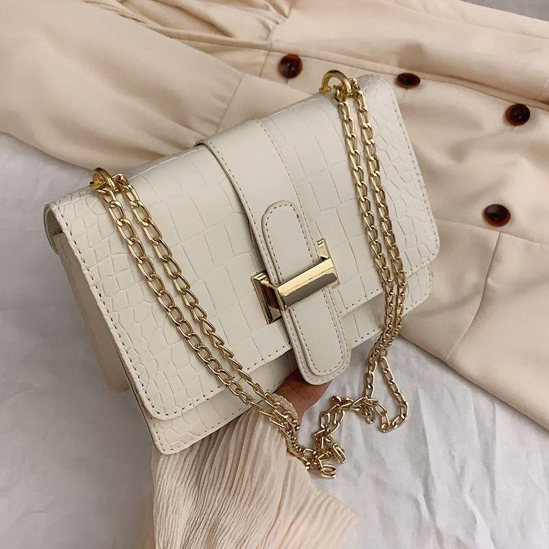 Women s Shoulder Bag Stone-textured Crossbody Bag New Embossed Solid-color Small Square Chain Bag Versatile Commuter Bag 1366₽