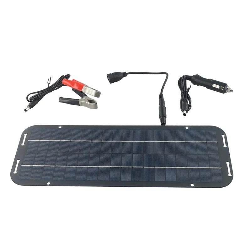 60W Solar Panel Charger Car Motorcycle Kick Scooter Portable Solar Panel Car Charger Battery Efficient Maintenance  For Caravan
