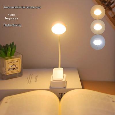 Lampe de livre à clip compacte: Lampe de chevet, d'étude ou de chambre d'étudiant créative pour la protection des yeux