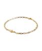 Ag47 [Silver925] Stick Bracelet Hexagon Gold