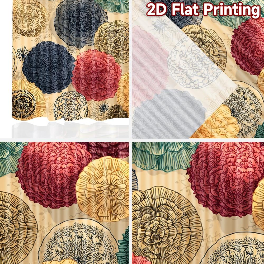 2D FLAT PRINTING 2pcs Curtains (Without Rod) Floral Mandala Design (5) April Fools is Day Festival Popular Curtains&Drapes