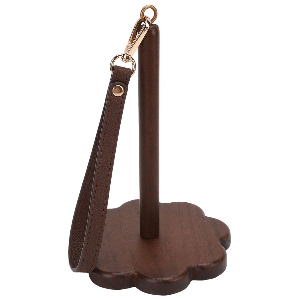 Portable Wrist Yarn Holder with Wristband Walnut Wood Knitting Yarn Ball Organizer Prevents