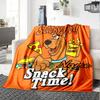 Custom Name Scooby Snack Time Flannel Blanket for Super Soft Cute Comfort Blanket for Travel Bedding Couch Sofa Blanket