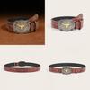 Western Cowboy Style Pu Belt With Cow Head Buckle For Casual Fashion Accessories