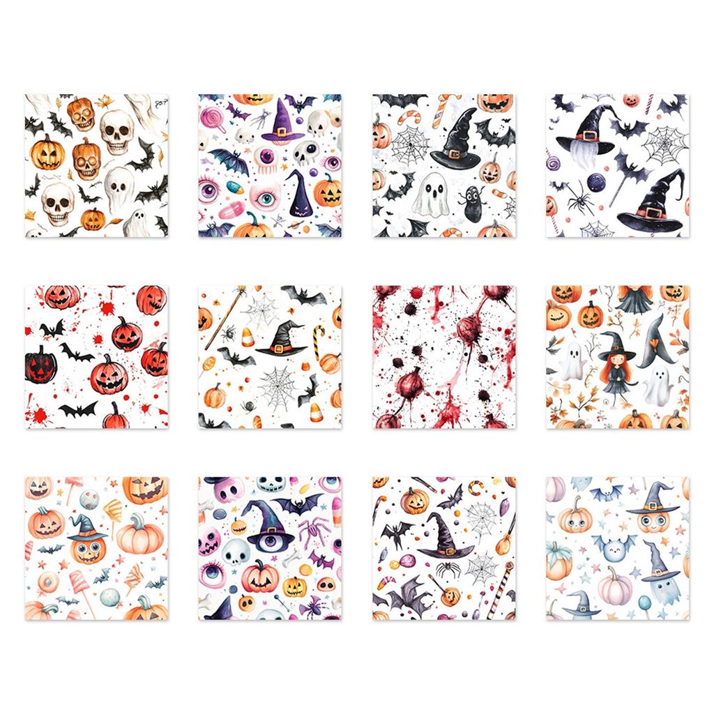 Halloween Decoration Handmade Packaging Double Offset Paper Horror Pumpkin Leaves Party Atmosphere Party Supplies