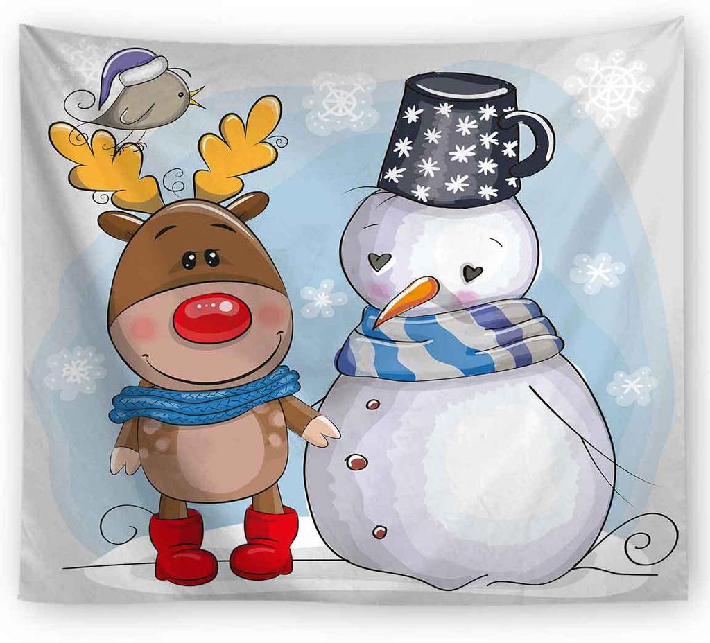 Cross-border Hanging Cloth Foreign Trade Amazon Christmas Printed Tapestry