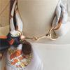 Silk Scarf Metal Women Jewelry Horsebit Buckle Shawl Ring Scarf Clip Scarf Buckle Kerchief Buckle