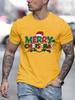 Merry Christmas Men's T-Shirts Summer Casual Round Neck Gym Tshirt Oversize Man Short Sleeve Tops Funny Harajuku Men's Clothes