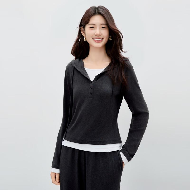 

Elegant V-Neck Color Block Two-Piece Set S