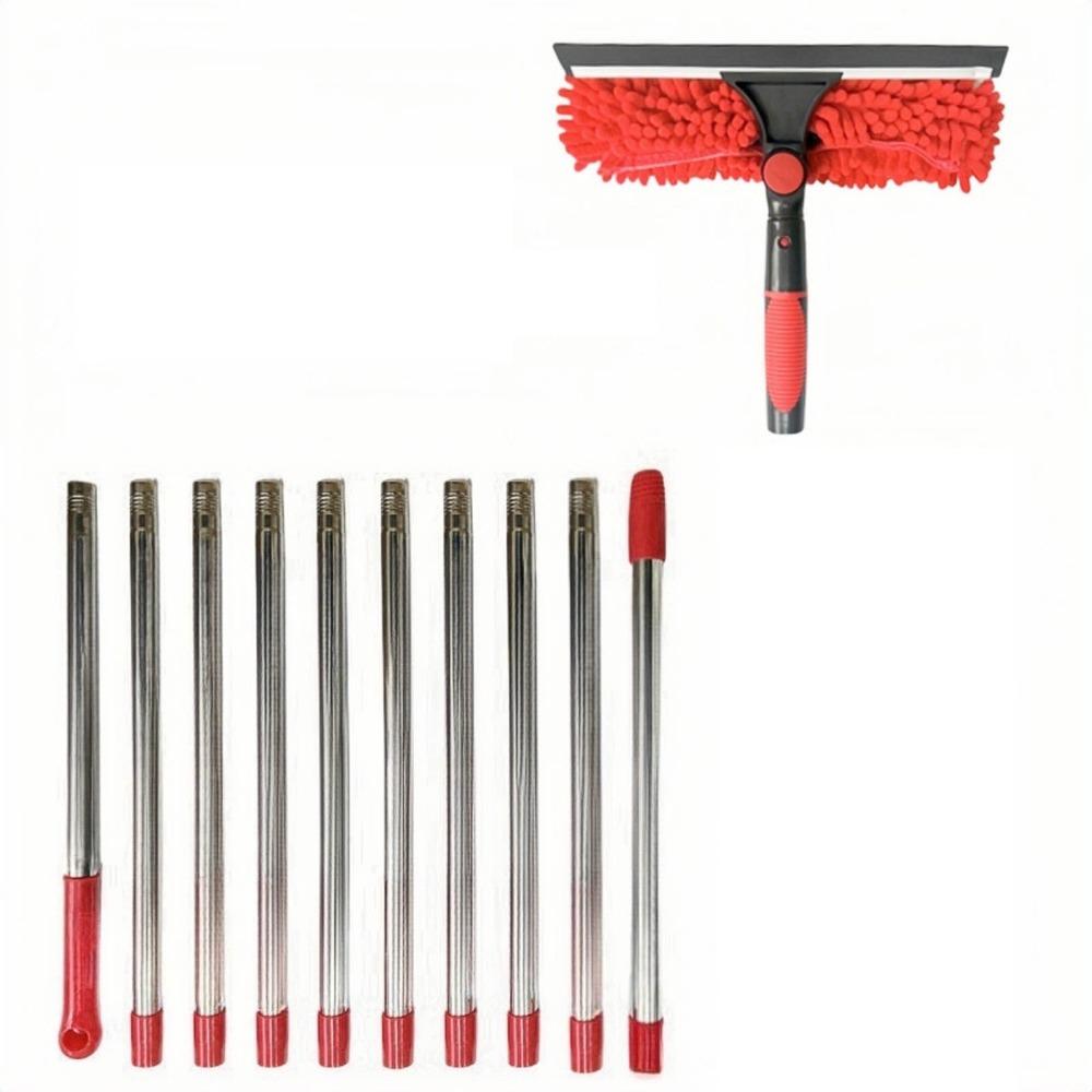 2 In 1 Washing Window Cleaning Squeegee Long Duster Window Wiper Ceiling Duster  Car Glass