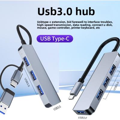 4 In 1 USB C Hub Multiport Adapter Type C To HDMI USB 3 0 Ethernet Port for Laptop MacBook Pro Air